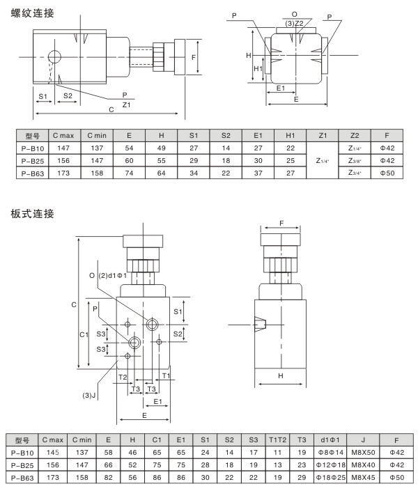 低压溢流阀外形尺寸图